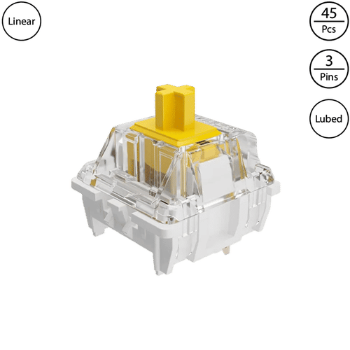 Akko Gateron Yellow (Lubed, 45 pcs)